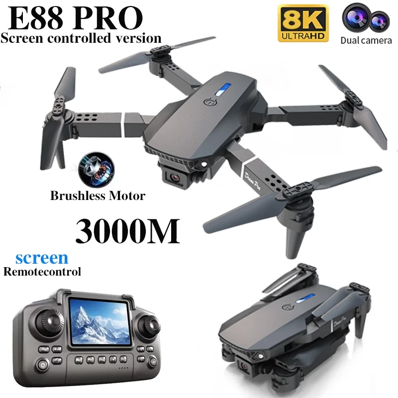 Dron profesional E88 PRO con p - Drone Camera Wide Angle reseña y precio