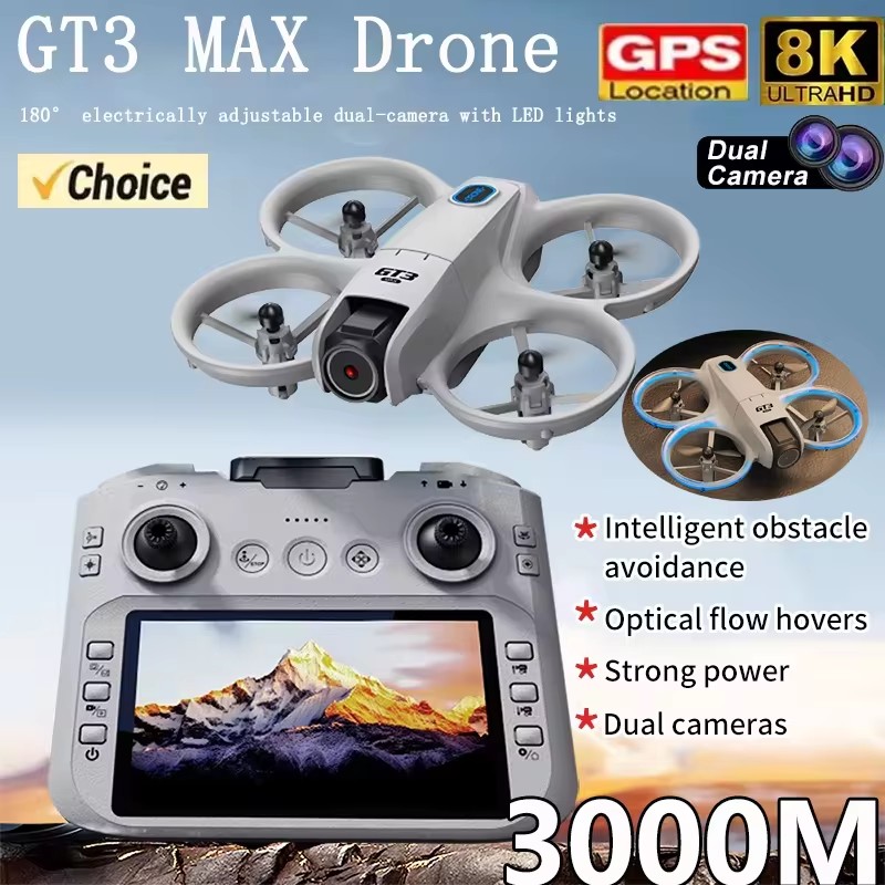 Dron RC 2026 GT3Max HD 8K con  - Drone Camera Wide Angle reseña y precio