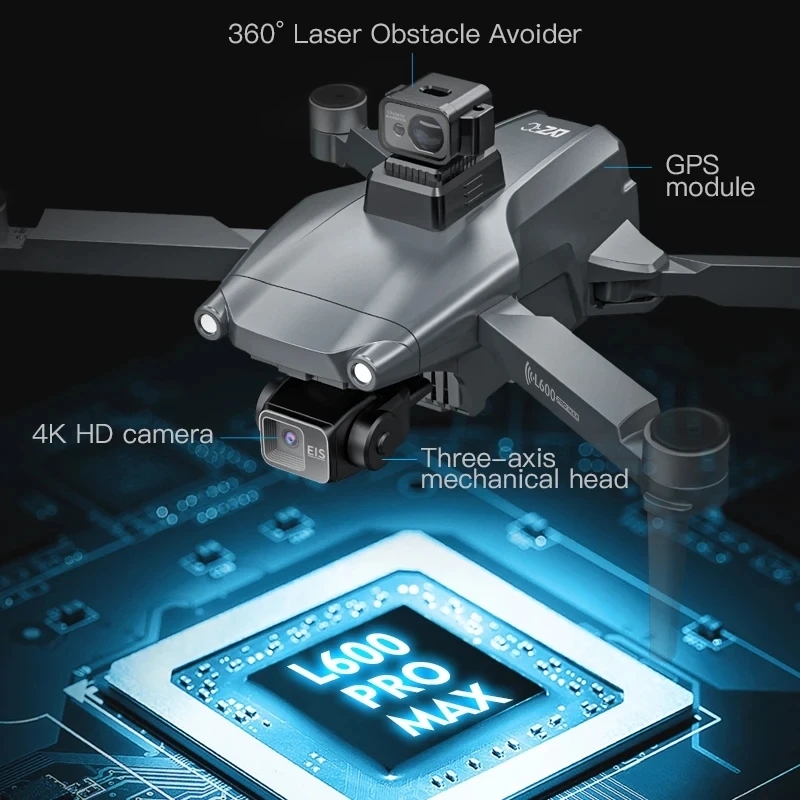 L600 PRO MAX GPS Drone profesi - Drone Camera Night Vision reseña y precio