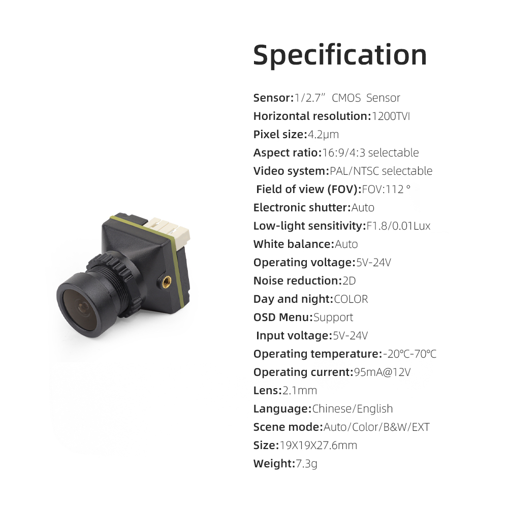 Cámara FPV HGLRC L1 1200TVL HD - Drone Camera Wide Angle reseña y precio